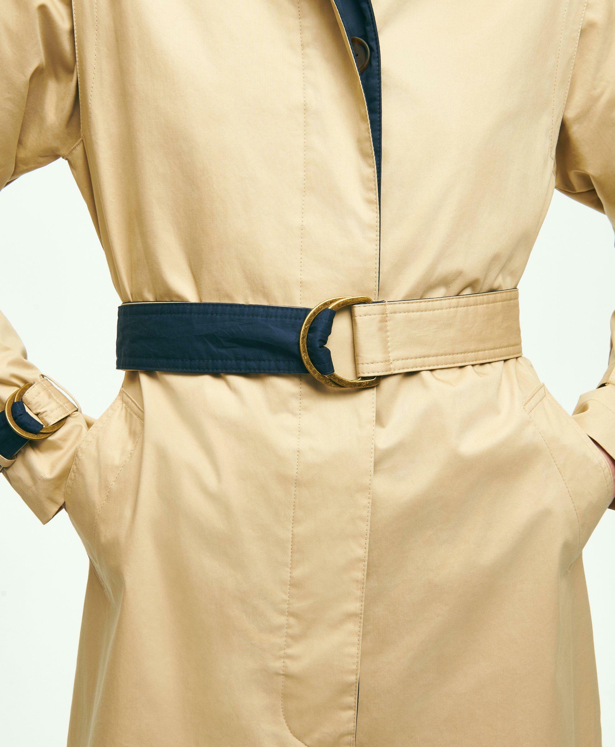 Brooks Brothers Women's Water-Repellent Cotton Trench Coat | Beige
