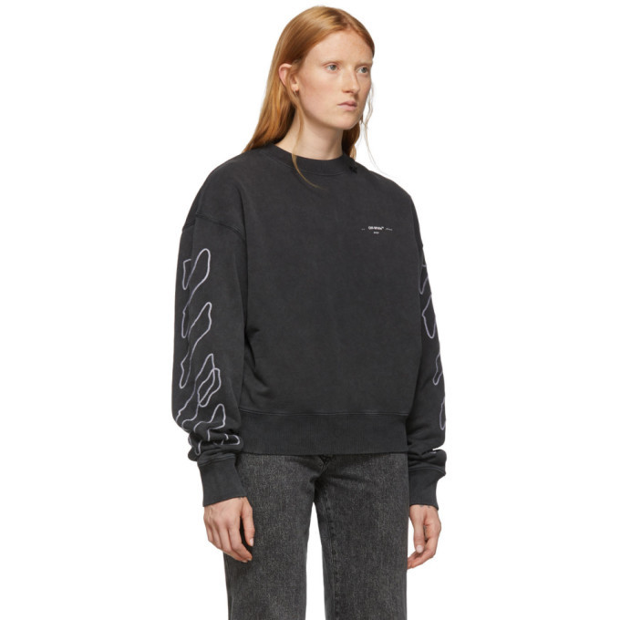 White Abstract Arrows Sweatshirt 
