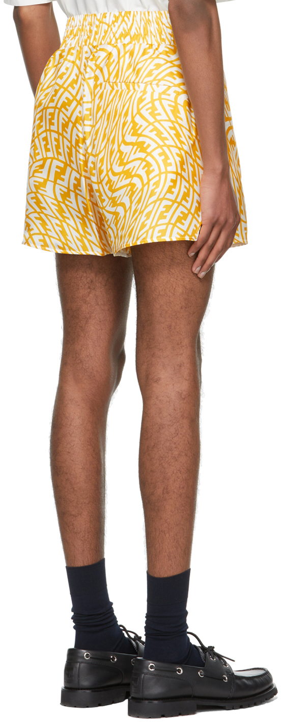 fendi yellow shorts