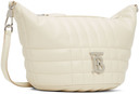 Burberry Off-White Quilted Crescent Lola Bag