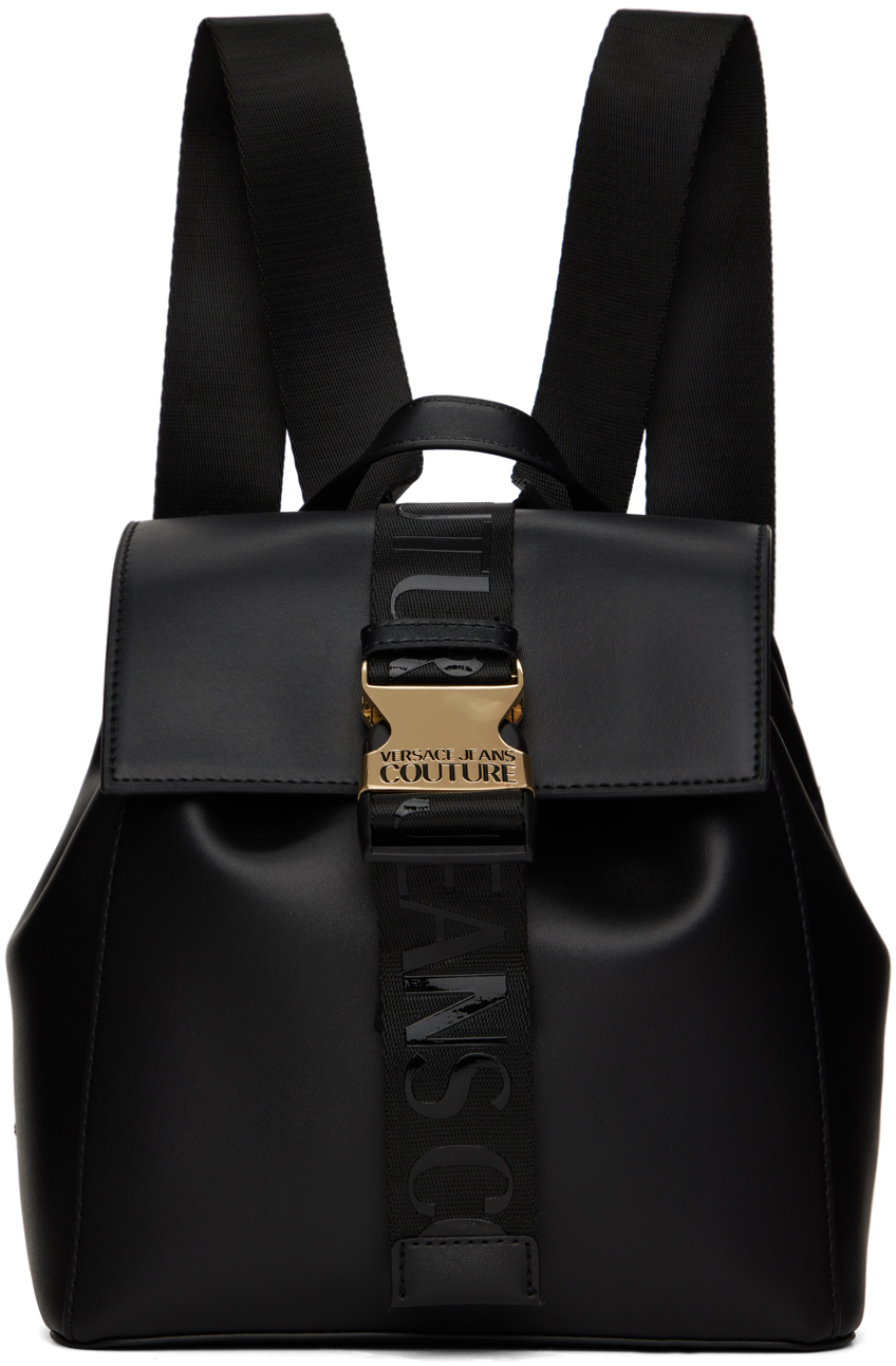 Versace Jeans Couture Black Safety Buckle Backpack Versace