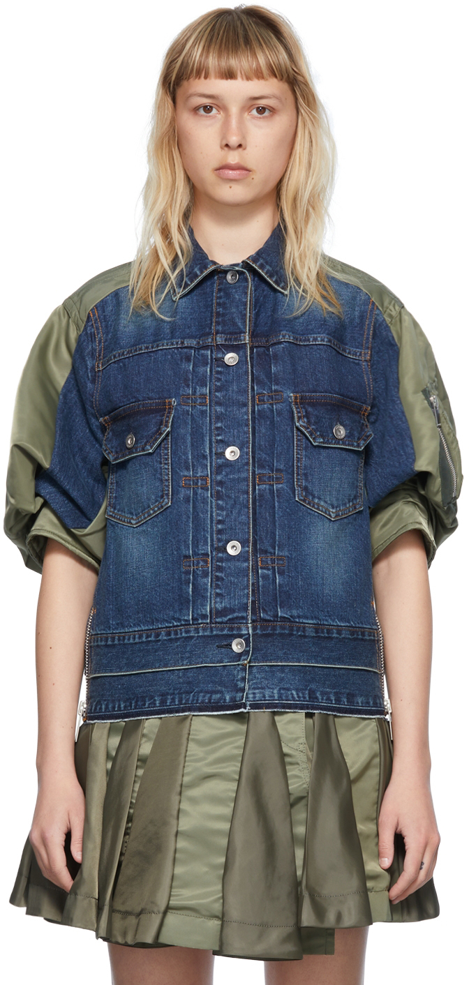 sacai black nylon on feet