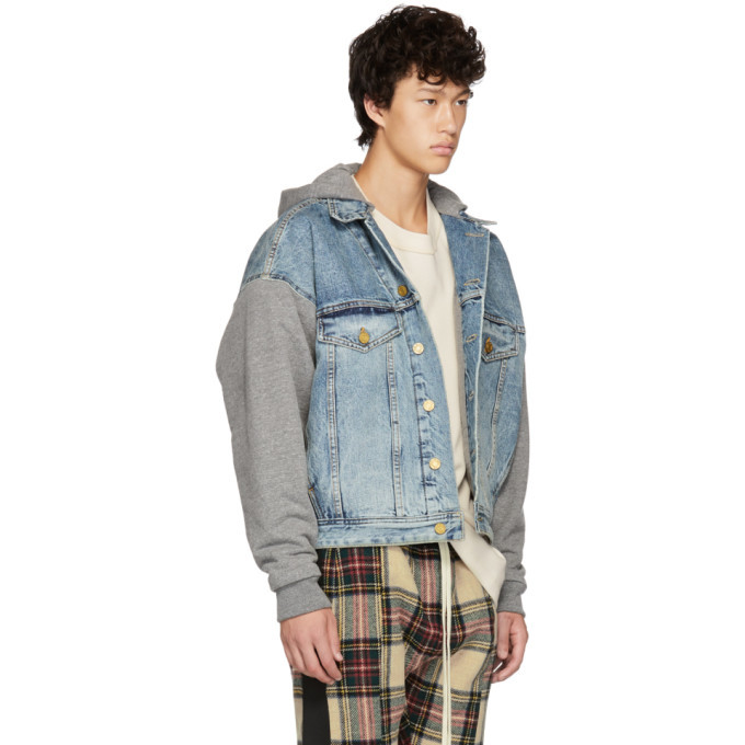 Fear of God Indigo Denim Hooded Trucker Jacket Fear Of God