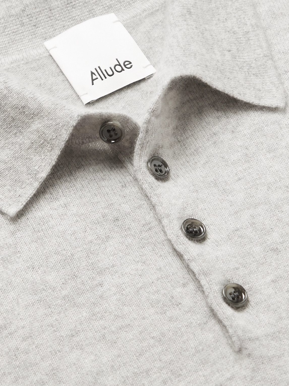 Allude - Cashmere Polo Shirt - Gray