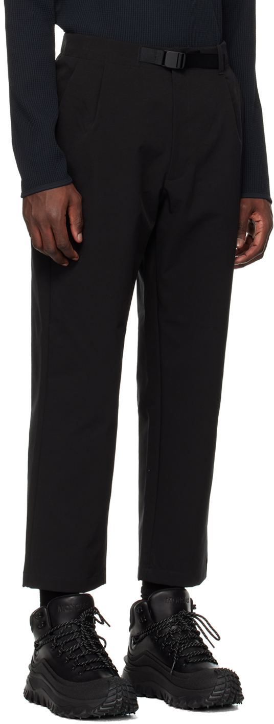 Goldwin Black One Tuck Tapered Trousers Goldwin