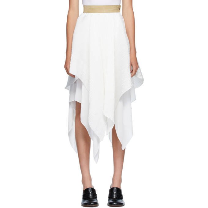 Loewe White Pleated Skirt Loewe