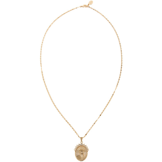 alexander mcqueen gold skull necklace