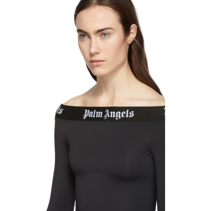 palm angels off the shoulder bodysuit