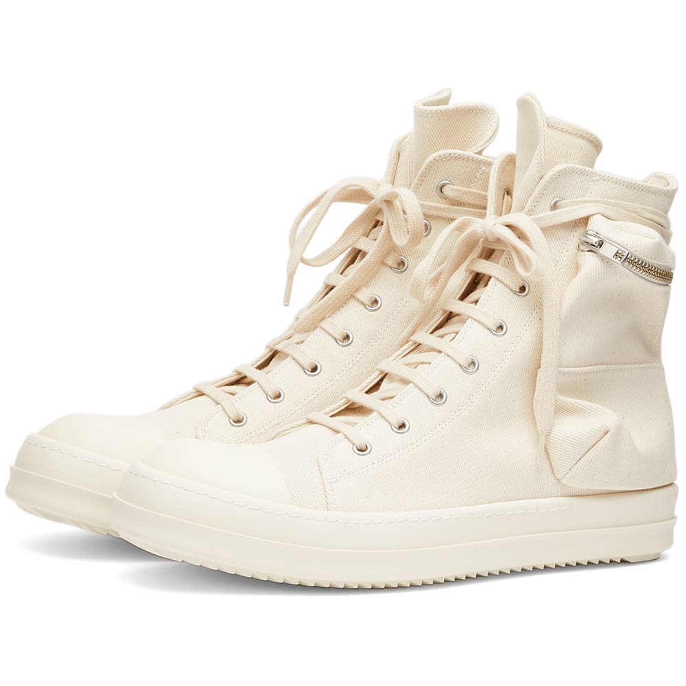 Rick Owens DRKSHDW Men's Cargo Hi-Top Sneakers in Natural/Milk Rick ...