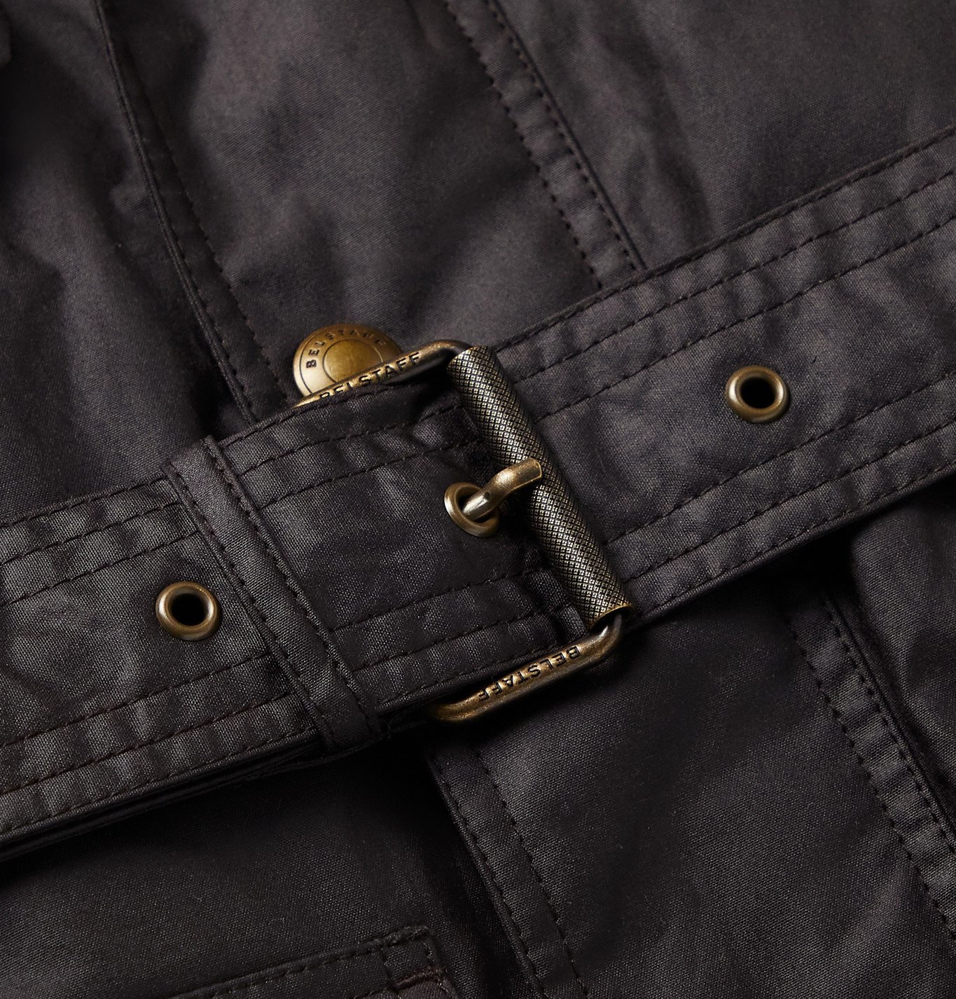 BELSTAFF - Trialmaster Logo-Appliquéd Belted Waxed-Cotton Jacket ...