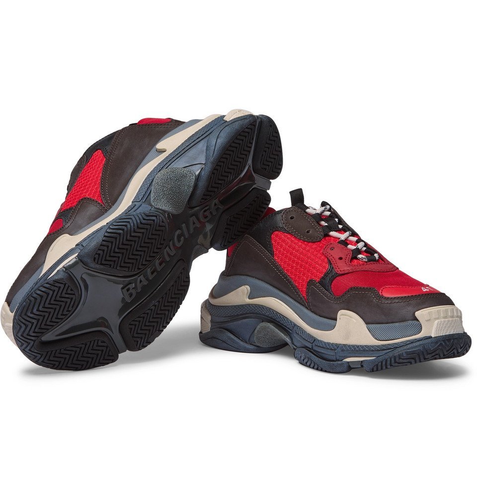mens red balenciaga sneakers