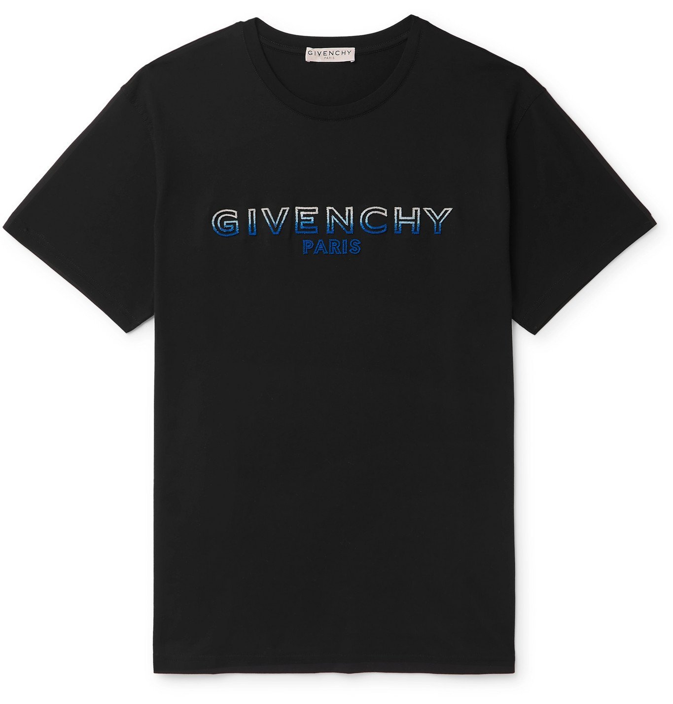 Givenchy - Oversized Logo-Embroidered Cotton-Jersey T-Shirt - Black ...