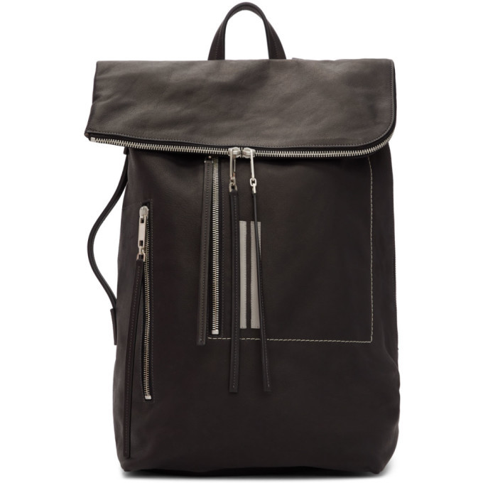rick owens leather backpack