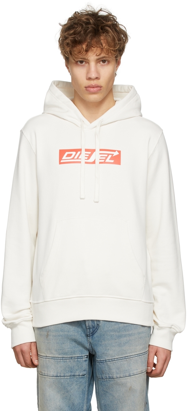 Diesel OffWhite Cotton Hoodie Diesel