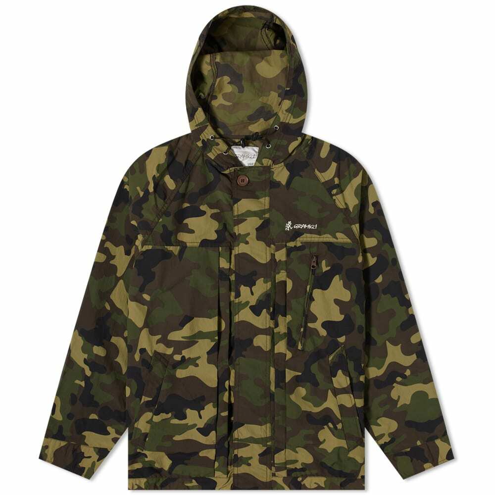 Gramicci Men's Shell Field Parka Jacket in Camo Gramicci