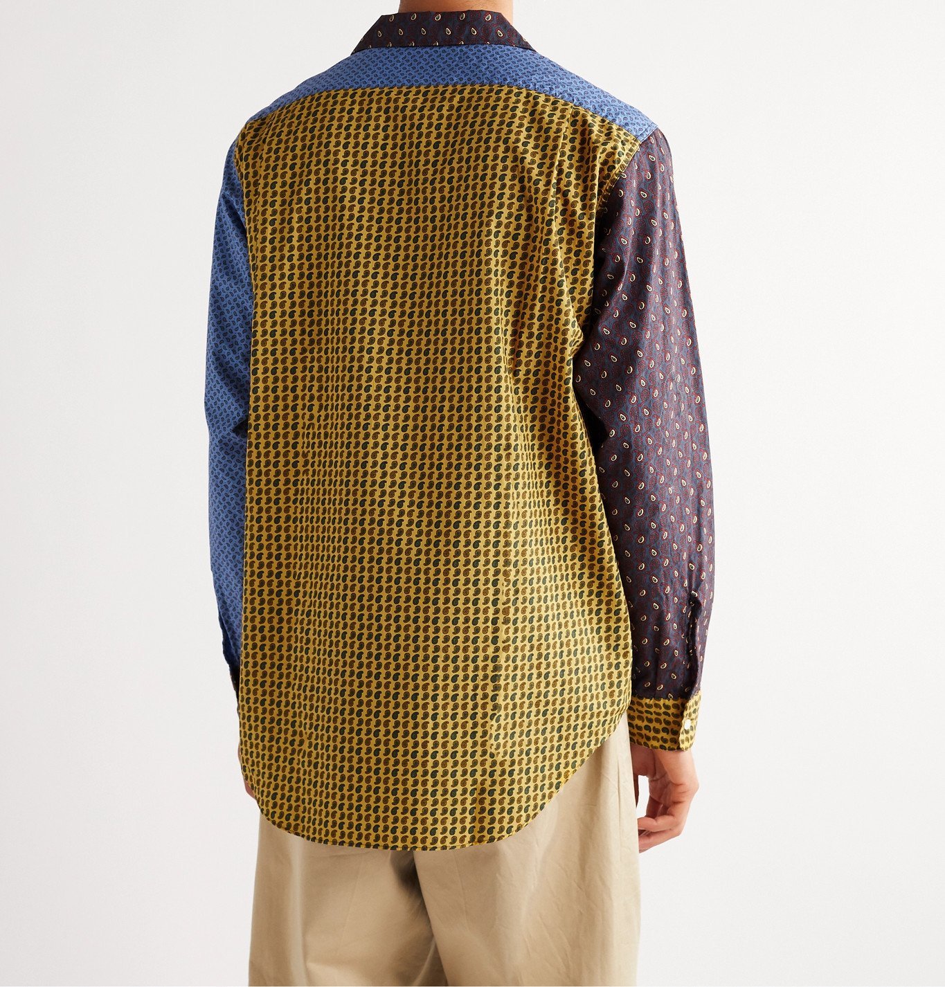 Beams Plus - Patchwork Paisley-Print Cotton-Poplin Shirt - Blue 