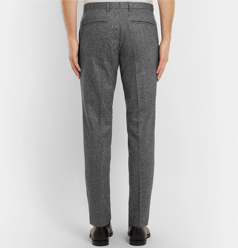 Hugo Boss - Jiro Slim-Fit Mélange Virgin Wool-Blend Tweed Trousers ...