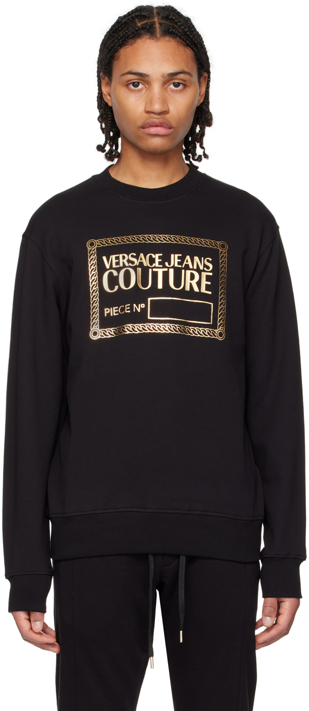 Versace Jeans Couture Black Piece Number Sweatshirt Versace