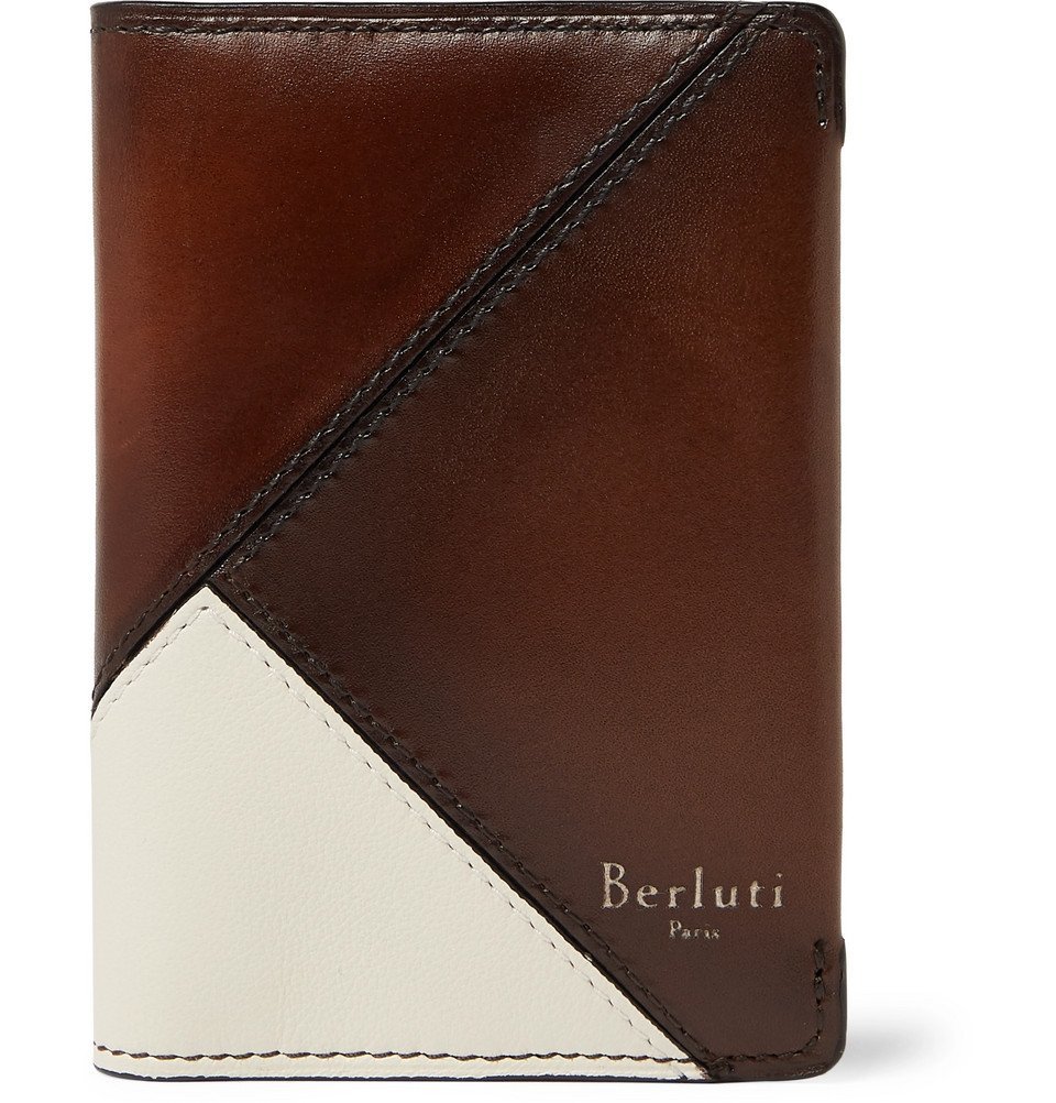 brown leather billfold wallet