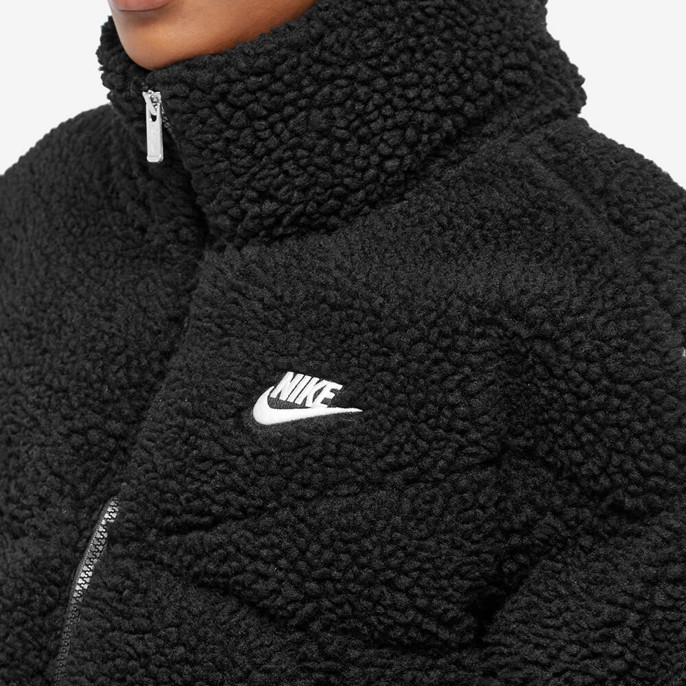 Nike Women's City Sherpa Jacket in Black/White Nike
