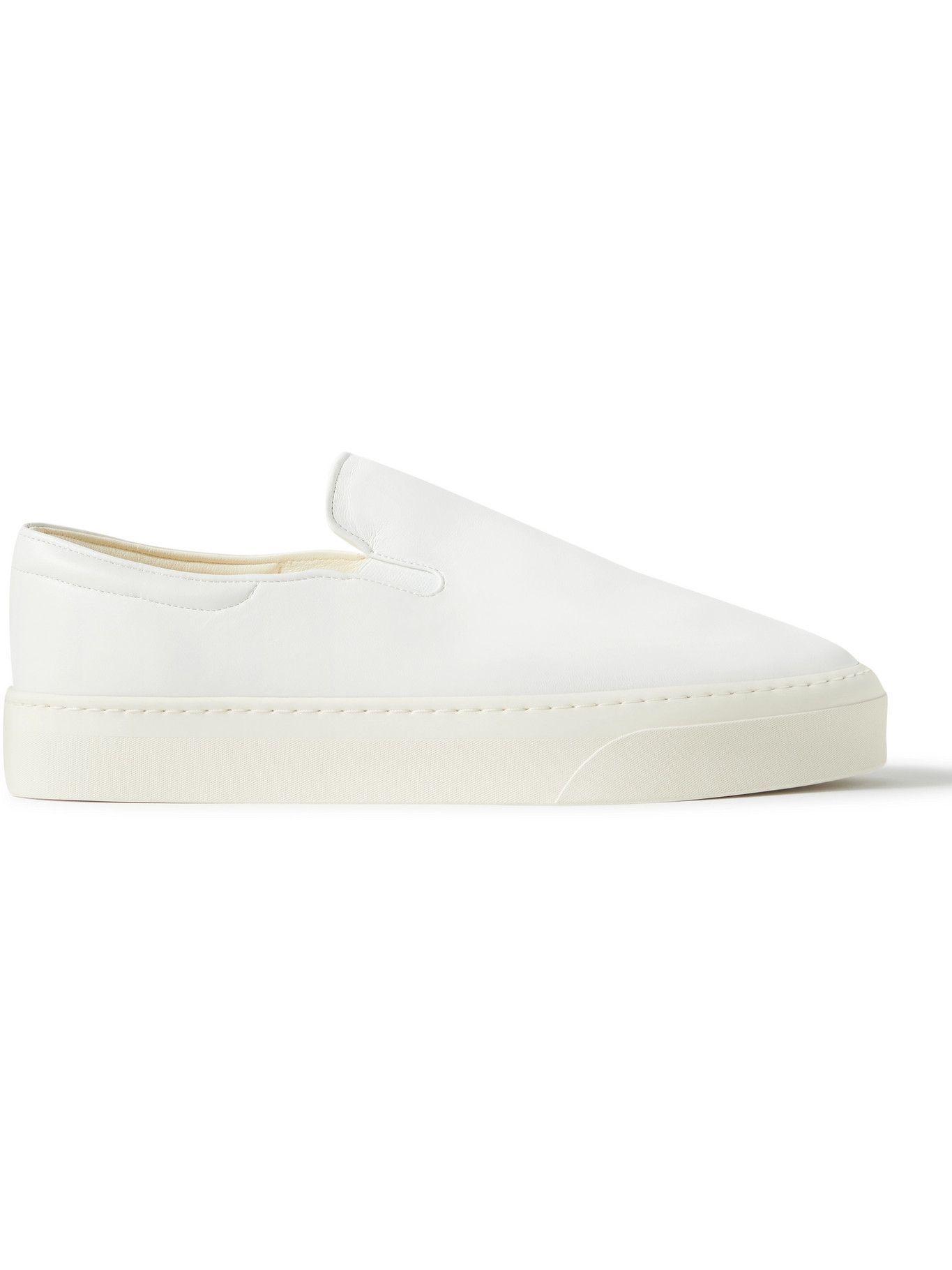 The Row - Dean Leather Slip-On Sneakers - White The Row