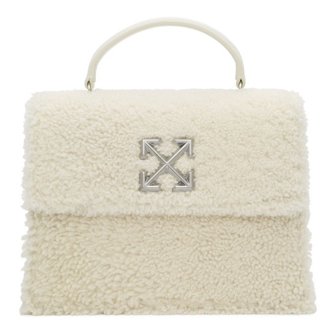 off white fur bag