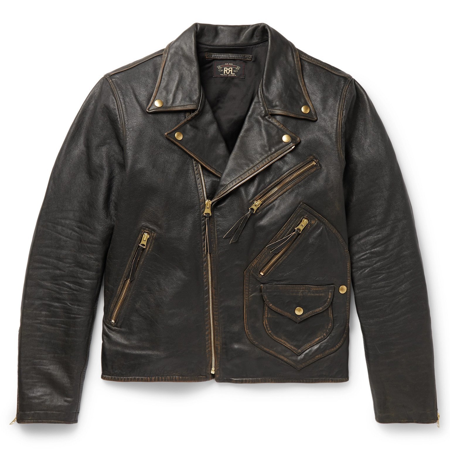 RRL - Marshall Leather Biker Jacket - Black RRL