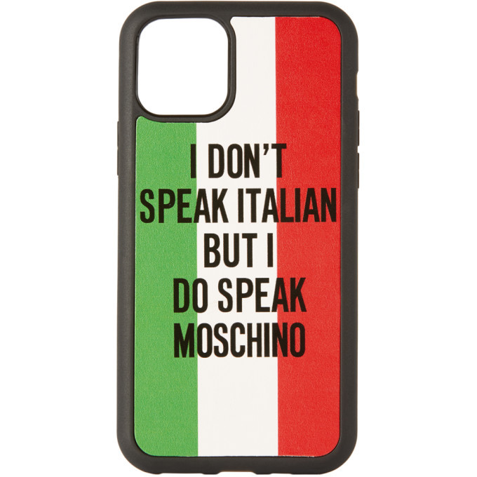 Moschino Black Italian Slogan Iphone 11 Pro Case Moschino