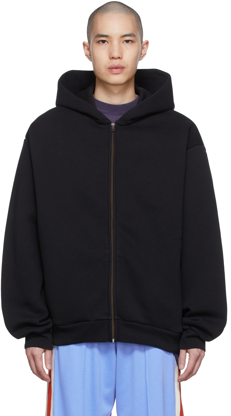 Acne Studios Black Cotton Hoodie Acne Studios