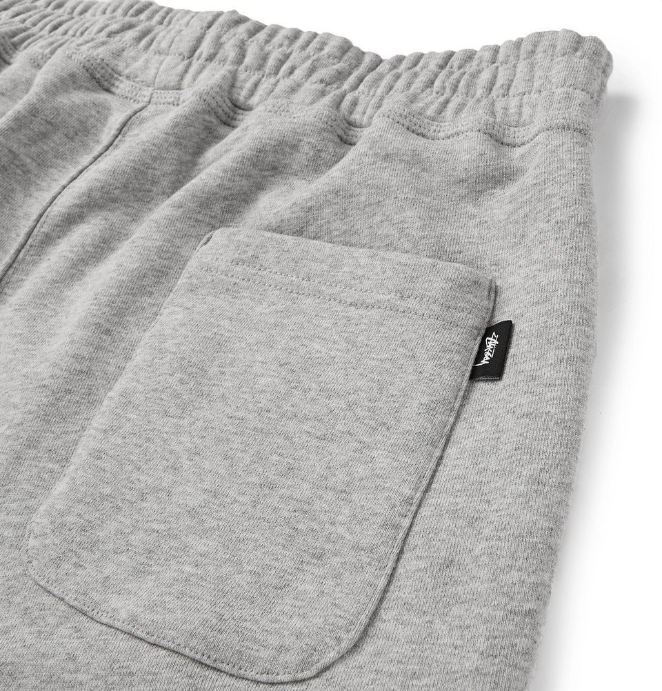 Stüssy - Tapered Mélange Loopback Cotton-Jersey Sweatpants - Gray Stussy