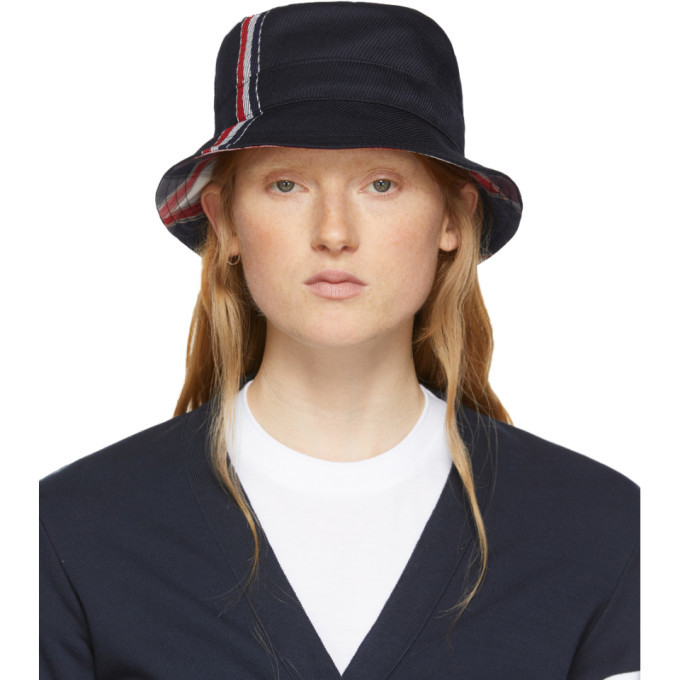 Thom Browne Navy Twill Funmix Bucket 