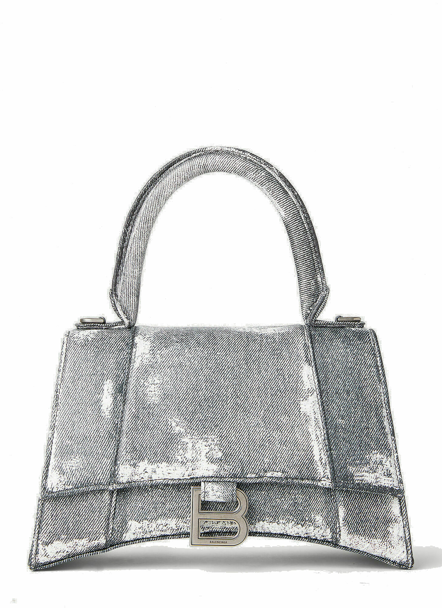 Balenciaga - Hourglass Distressed Handbag in Grey Balenciaga