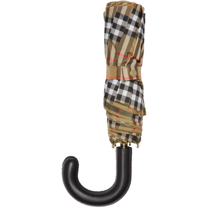 Burberry Beige Vintage Check Trafalgar Umbrella Burberry