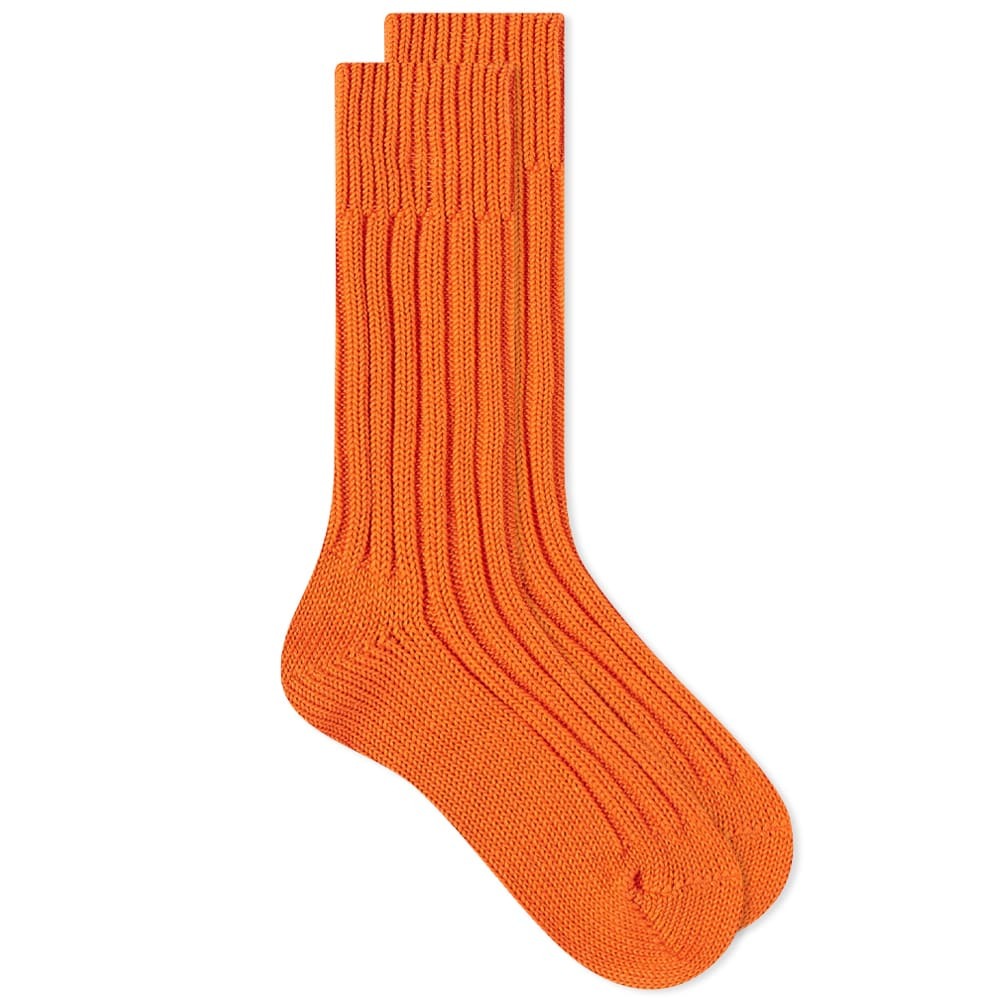 decka Heavyweight Plain Sock in Neon Orange decka