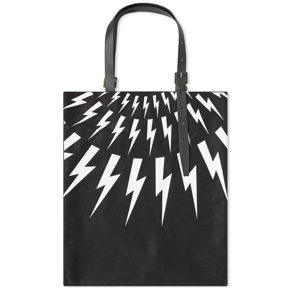 Neil Barrett Fair Isle Lightning Bolt Tote Neil Barrett