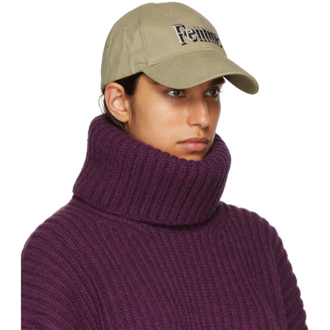 Balenciaga Khaki Femme Baseball Cap 