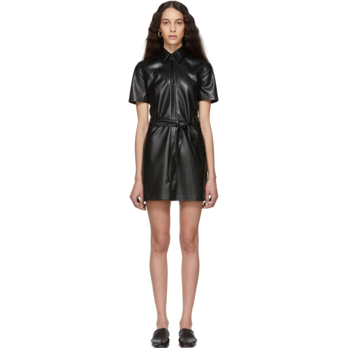 Nanushka Black Vegan Leather Roberta 