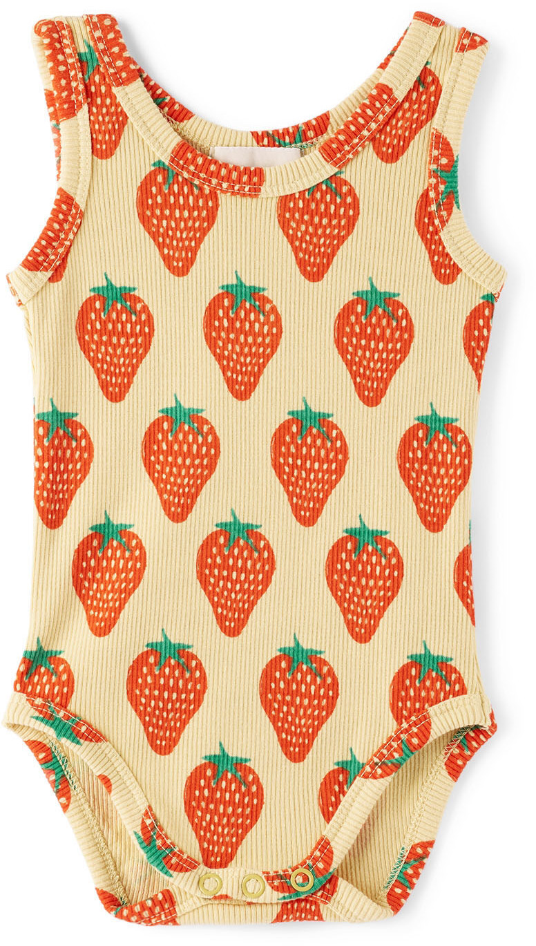Bobo Choses Baby Yellow Strawberry AllOver Bodysuit Bobo Choses