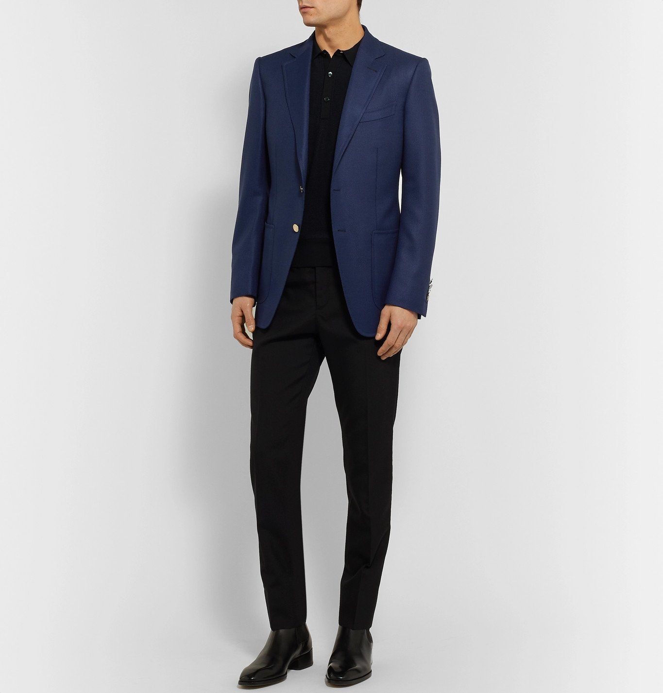 TOM FORD - O'Connor Slim-Fit Wool and Mohair-Blend Blazer - Blue TOM FORD