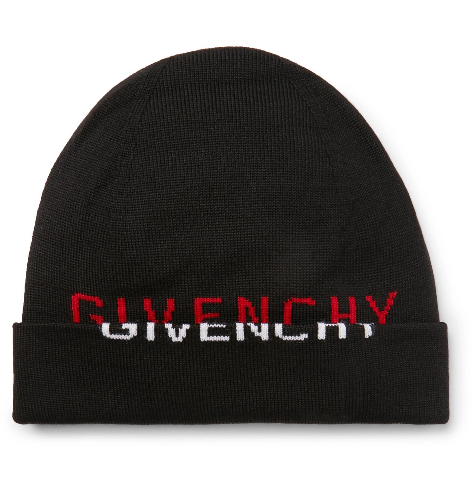 Givenchy - Logo-Intarsia Wool Beanie - Black Givenchy