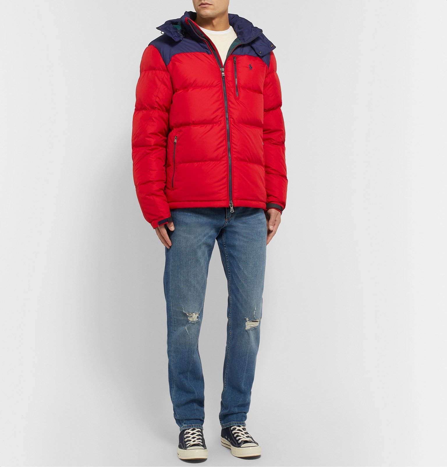 ralph lauren colour blocked down jacket