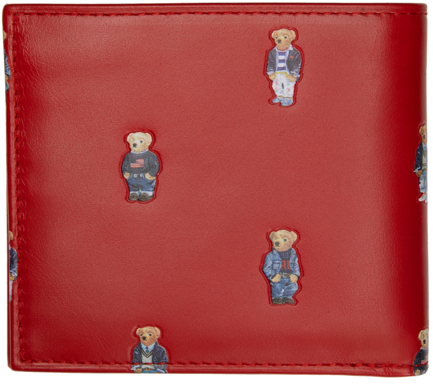 Polo Ralph Lauren Red Leather Polo Bear Wallet