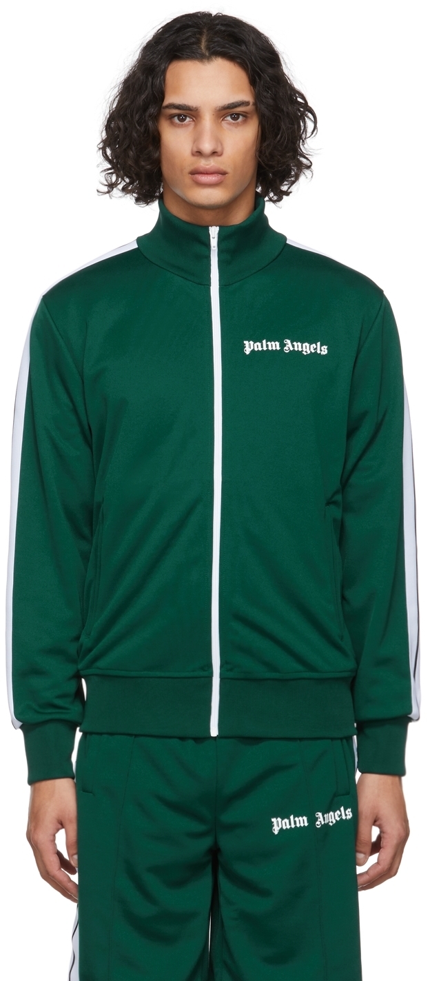 Palm Angels Green Classic Track Jacket Palm Angels
