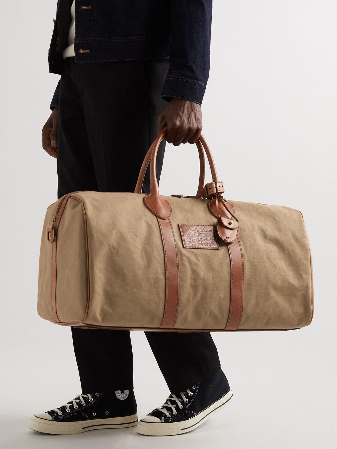 Polo Ralph Lauren - Leather-Trimmed Canvas Weekend Bag