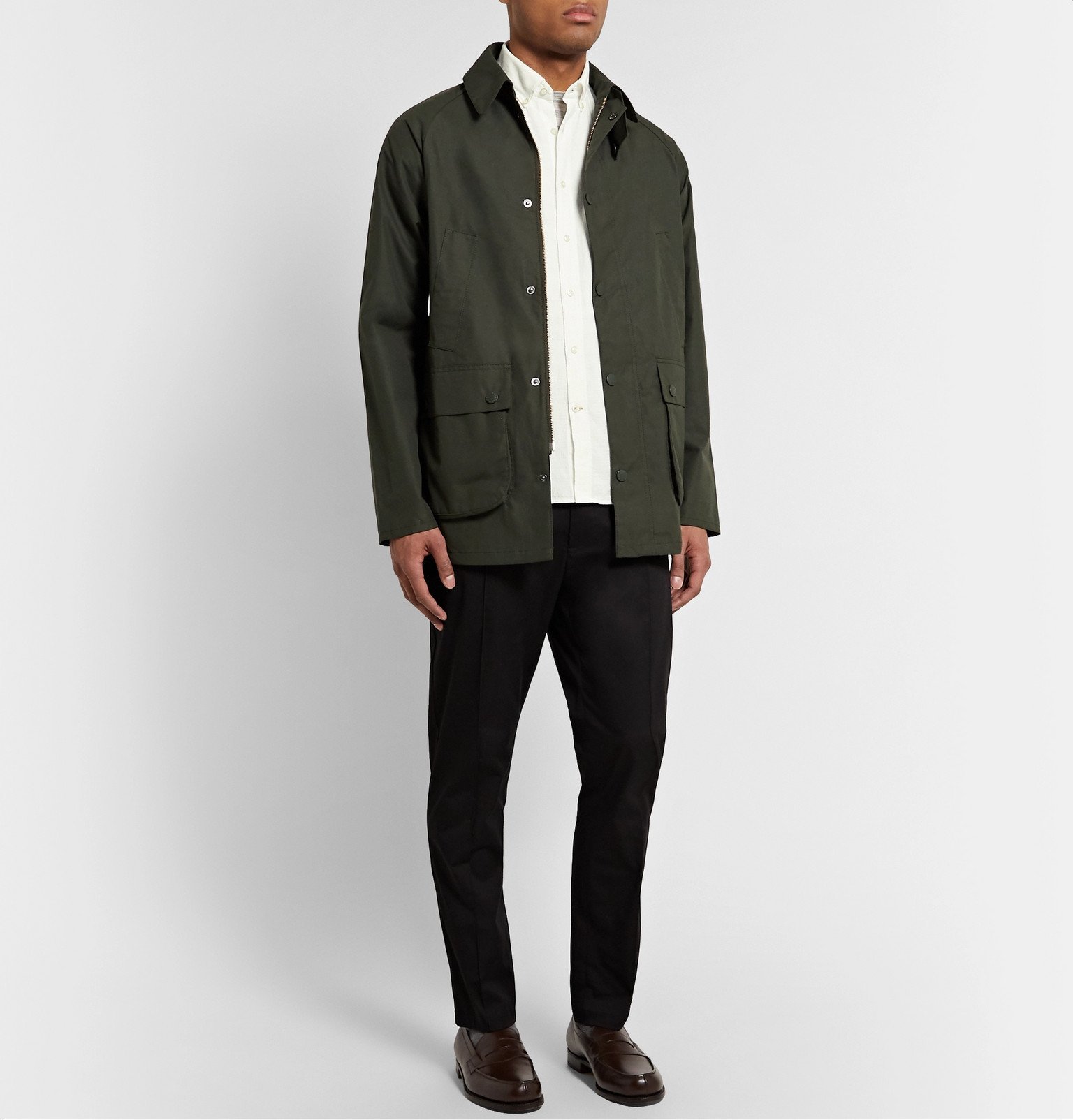 Dunbar Button-Down Collar Slub Cotton 