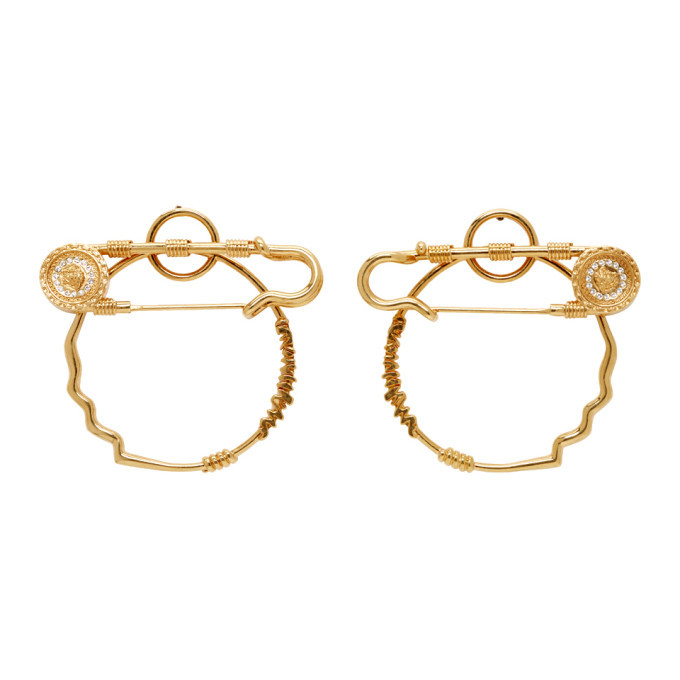 versace medusa hoop earrings