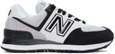 New Balance Black & White 574 Sneakers