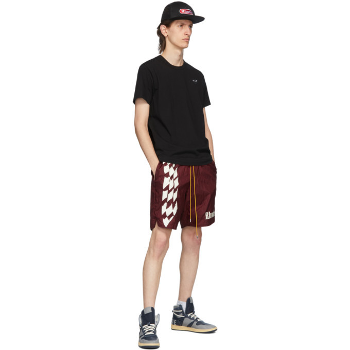 Rhude Burgundy Warm-Up Shorts Rhude
