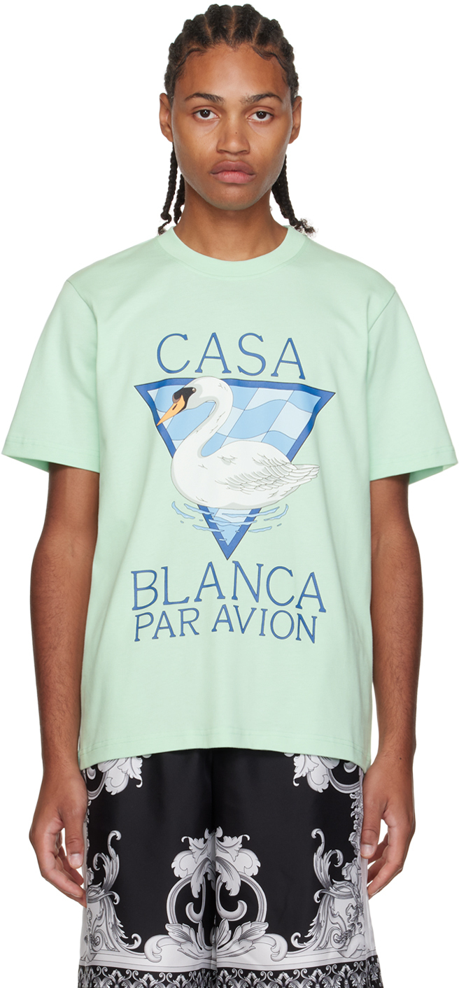 Photo: Casablanca Green 'Par Avion' T-Shirt