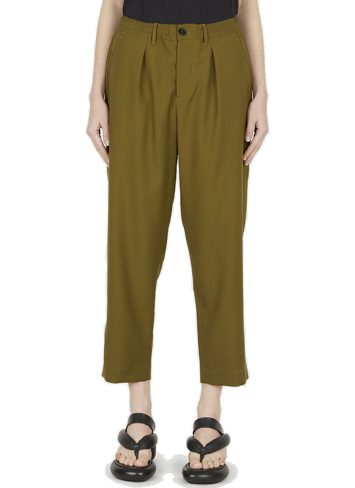 Photo: Relaxed Cropped Pants in Green